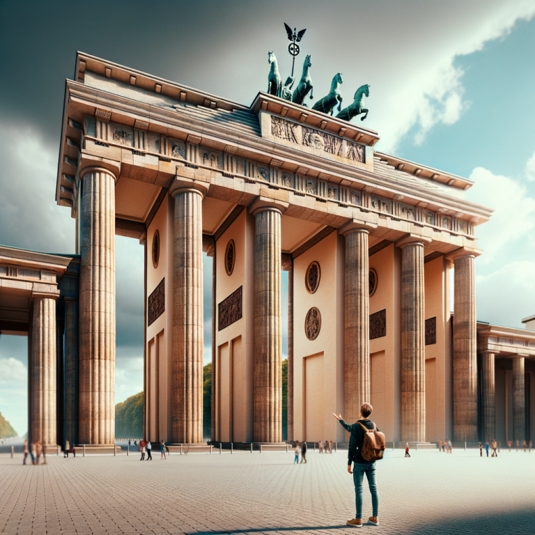 Brandenburg Gate compared to human