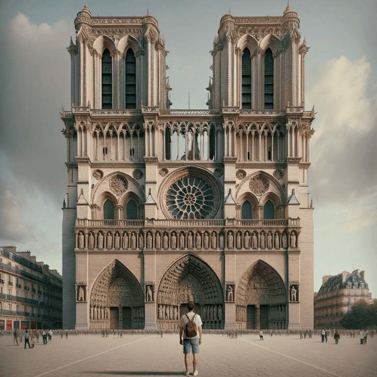 The Human Scale: Comparing Notre Dame Cathedral Cathedral of Notre Dame compared to human
