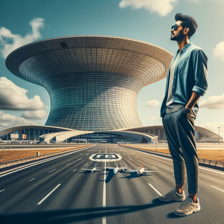 Charles de Gaulle Airport Terminal 1 compared to human