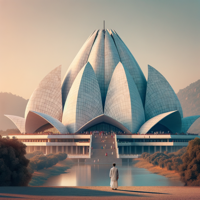 Lotus Temple: A Human Comparison Lotus Temple compared to human