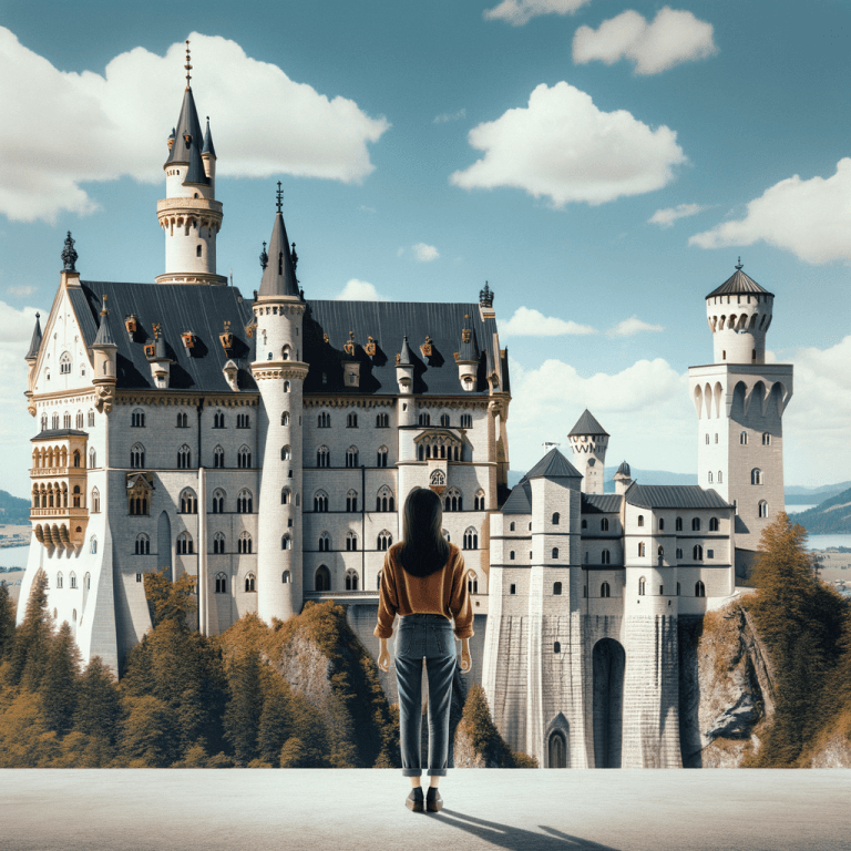 Neuschwanstein Castle: A Human-Scale Wonder Neuschwanstein Castle compared to human