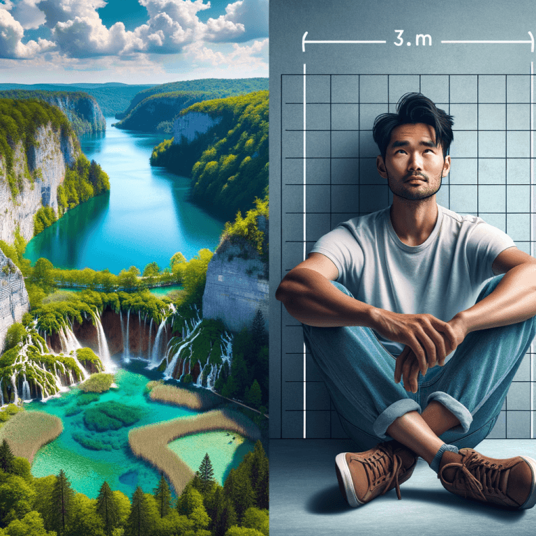 Plitvice Lakes National Park compared to human