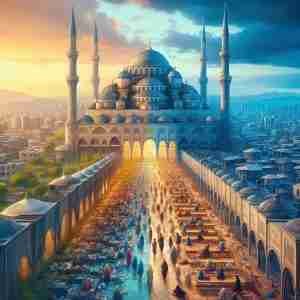 The Blue Mosque vs human