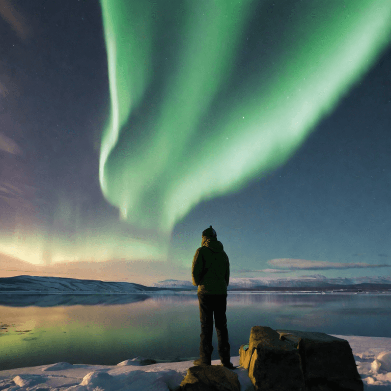 The Northern Lights compared to human