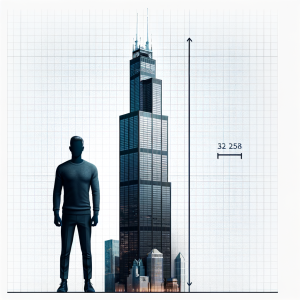 Willis Tower (formerly Sears Tower) vs human