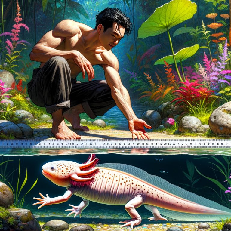 axolotl size compared to human