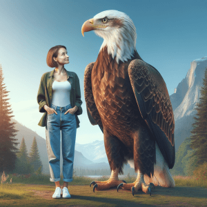 bald eagle compared to human 2