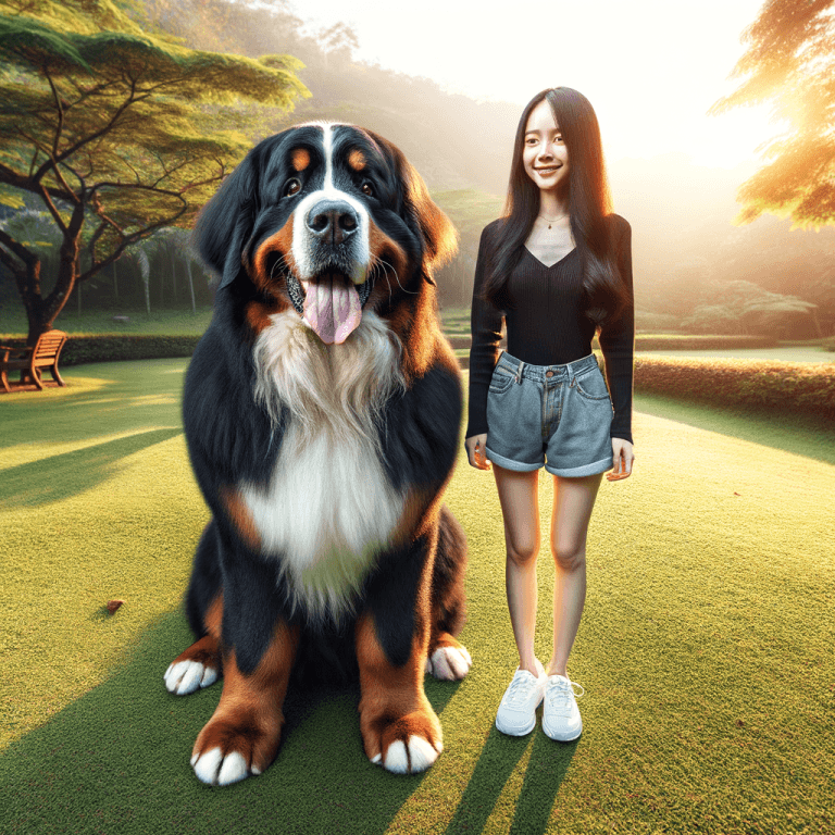 Bernese Mountain Dog Size vs. Human: A Comparison