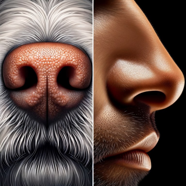 dogs nose compared to human