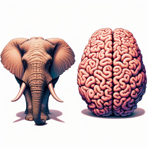 elephant brain vs human