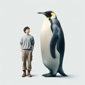 emperor penguin vs human