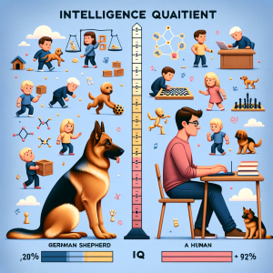 german shepherd intelligence compared to human