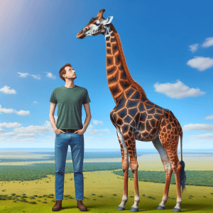 giraffe compared to human 2