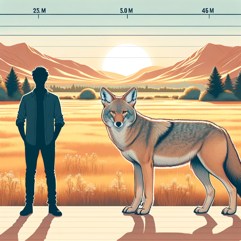 Coyote Size Comparison: Human vs. Coyote how big is a coyote compared to a human