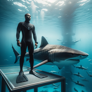 how big is a tiger shark vs a human