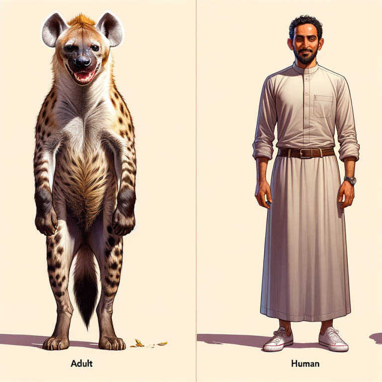 hyena compared to human