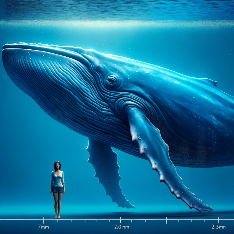 The Largest Blue Whale Compared to Humans