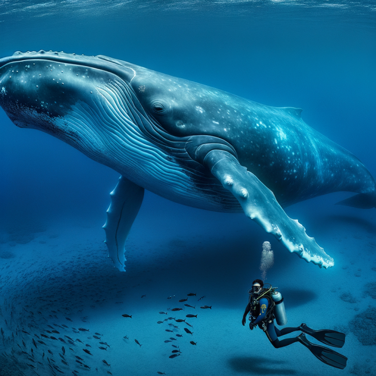 The Largest Blue Whale Compared to Humans