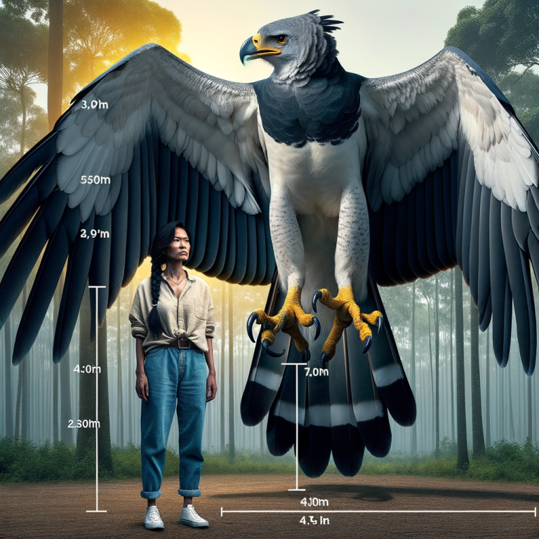 largest eagle compared to human