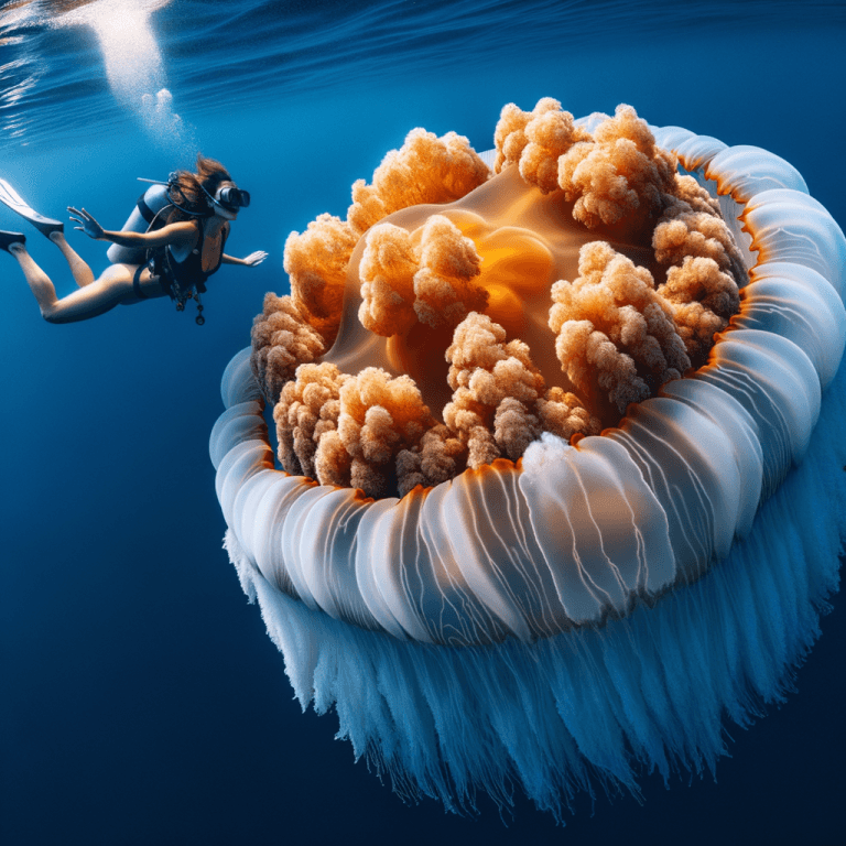 Lion's Mane Jellyfish Size Compared to Human: A Visual Guide