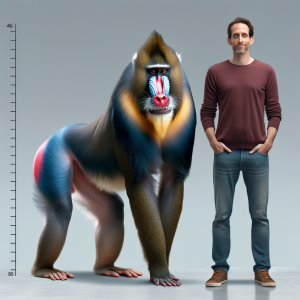 mandrill size vs human