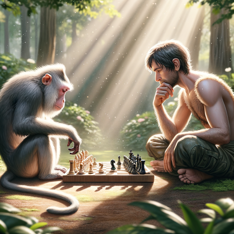 monkey intelligence compared human