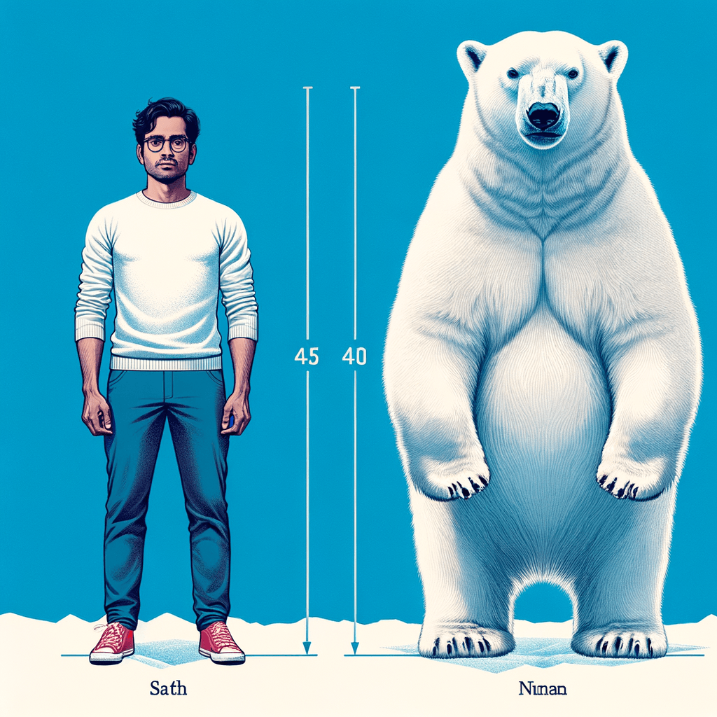 Polar Bear Next To Human Polar Bear Specialist Group FGRA Polar Bear Next To Human Polar Bear Specialist Group FGRA