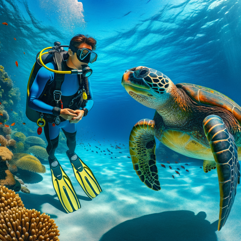 sea turtle size compared to human