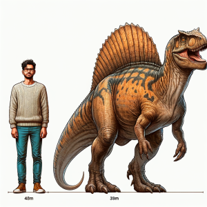 spinosaurus characteristic compared to human