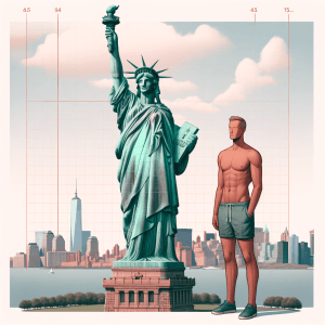 statue of liberty compared to human 2