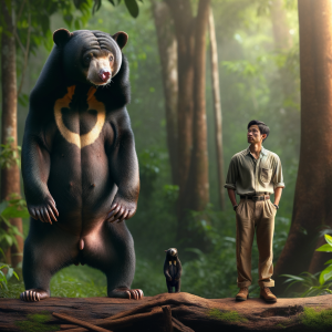 sun bear size vs human