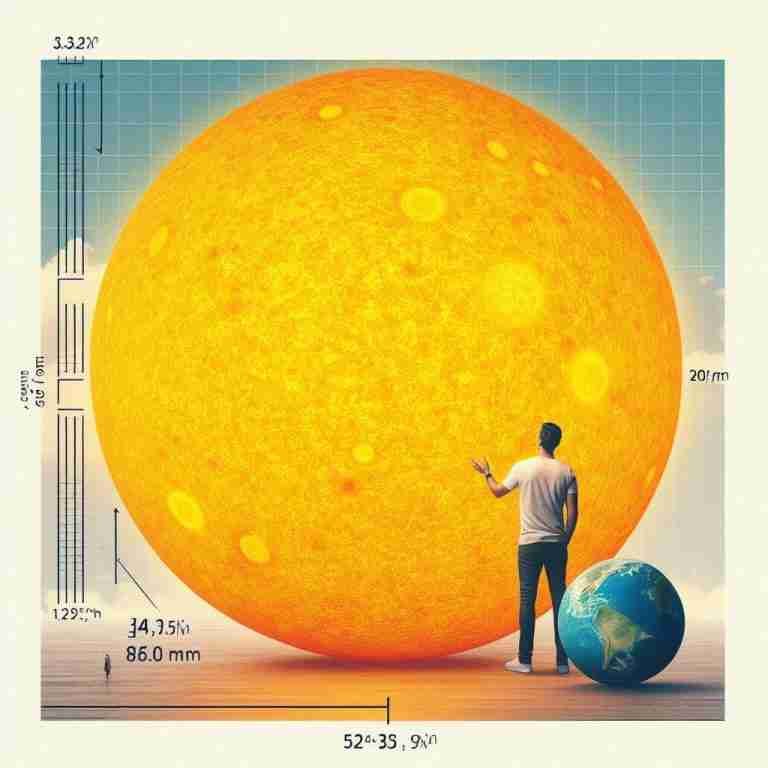 sun compared to a human