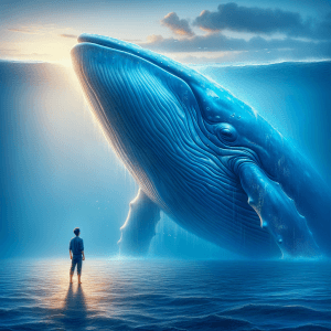 whale compared to a human 2