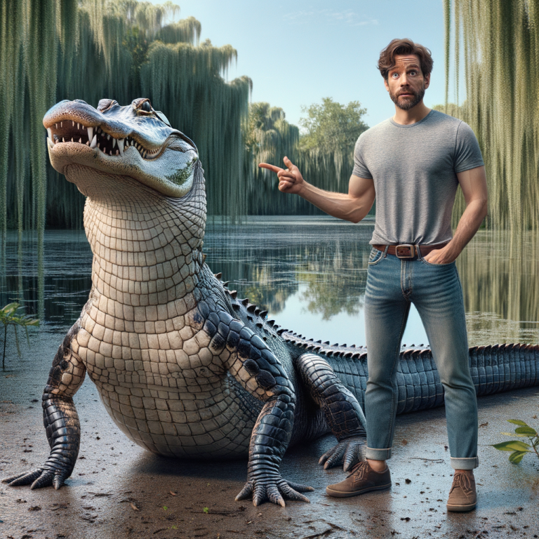 American Alligator compared to human