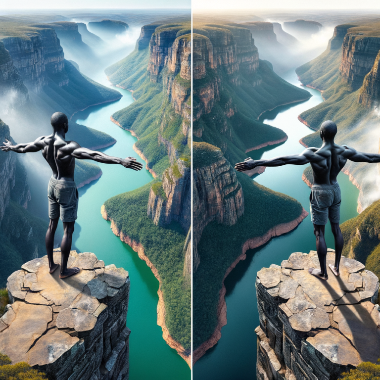 Blyde River Canyon: Nature’s Grandeur vs. Human Scale Blyde River Canyon compared to human