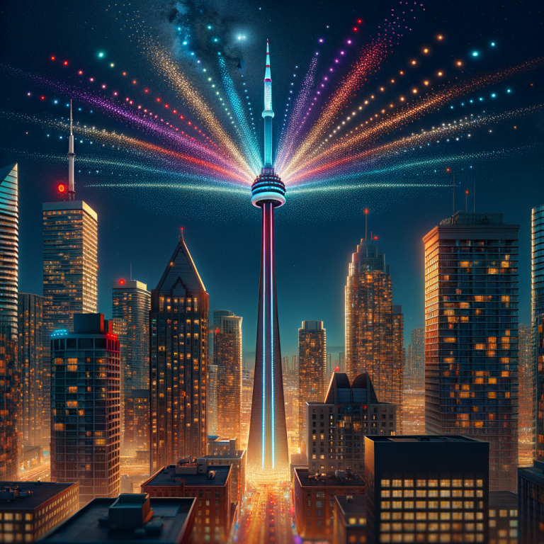 CN Tower Light Show vs Human: A Bright Comparison CN Tower light show compared to human