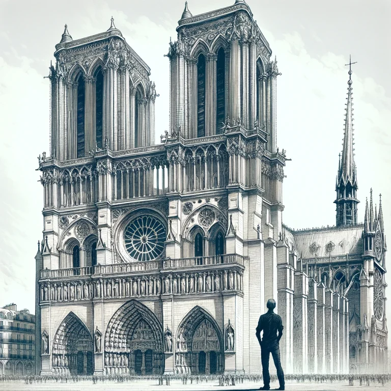 Comparing Notre Dame Cathedral to Human Notre Dame Cathedral compared to human